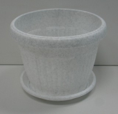 Горшок Николь 45 л 50*38 белый + поддон  /5/