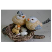 Навесные птички-семья с двумя птенцами Н-15см (F1205)