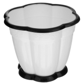 Горшок Восторг 1,5 л Белый + поддон (БШ1234) /24/