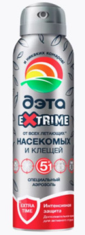 Аэрозоль ДЭТА EXTRIME 5в1 от всех летающих и клещей 150 мл /24/