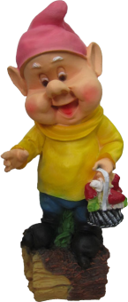 Гном малый с корзинкой мухоморов Н-33см (ФП250)