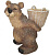 Медведь с корзиной H-30см (ФП216)